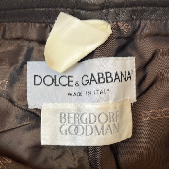 Dolce & Gabbana Dark Brown Leather Pants  Size S - Picture 4 of 6